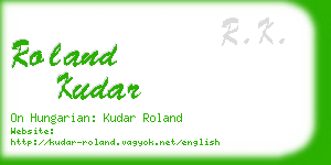 roland kudar business card